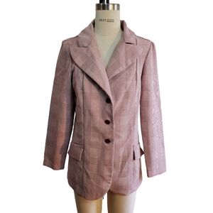 Vintage‎ Frank Lee of California Women's Burgundy &White Blazer Size M